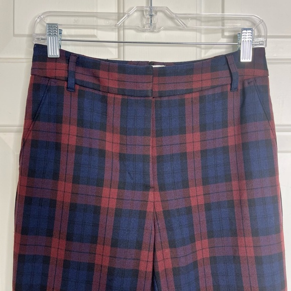 Velvet by Graham Spencer Check Trouser 4 Red Blue - Picture 3 of 16